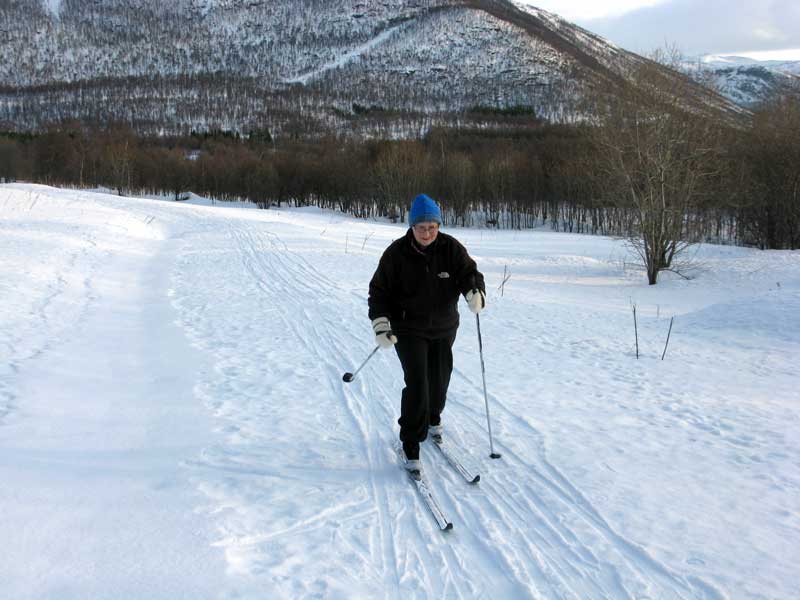 Karen på ski